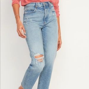 Old Navy Extra-high Waisted Sky Hi Straight Jeans